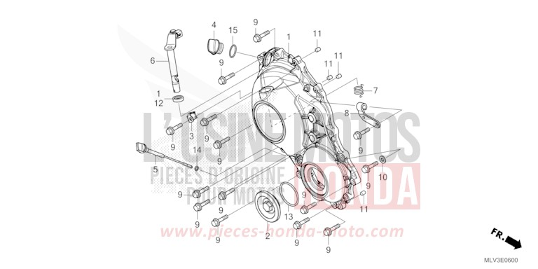 PANNEAU CARTER-MOTEUR D. de CB1000F "Big One" GRAPHITE BLACK (NHB01) 2026